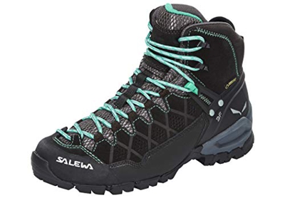 Salewa WS Alp Trainer Mid Gore-TEX Botas de Senderismo, Black Out/Agata, 40.5 EU