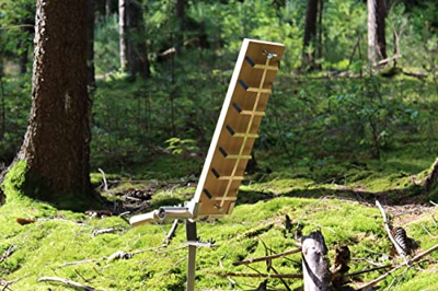 Grill den Spieß Tabla de salmón flameado profesional, 50 x 14 cm, para hoguera, soporte V2A