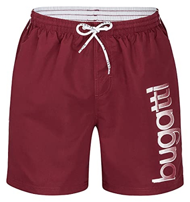 Bugatti® - Bañador para hombre en azul marino, turquesa o negro., rojo oscuro, X-Large