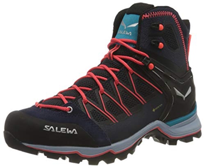 Salewa WS Mountain Trainer Lite Mid Gore-TEX Botas de Senderismo, Premium Navy/Blue Fog, 41 EU