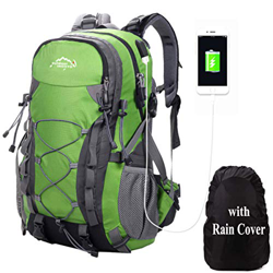 Meisohua Mochila de Senderismo, 40L Impermeable Mochila de Escalada para Camping Ciclismo Deportes al Aire Libre Morral para Viajes Acampadas USB - Ve en oferta