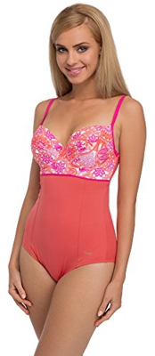 Feba Monokini Moldeador de Silueta Bañadores Trajes de Baño Enteros 1 Pieza Ropa Vestidos Playa Verano Mujer F26 (Patrón-310, EU Cup 85C / 42 = ES (Cu