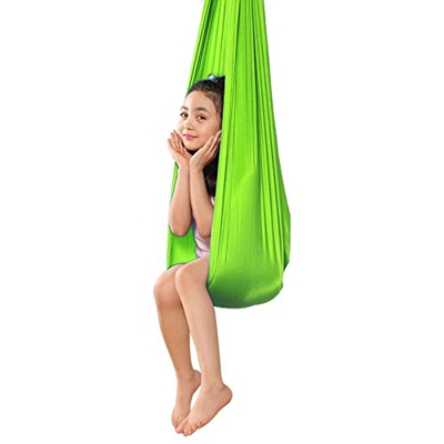zyy Hamaca De Terapia Sensorial Columpio Voladora De Yoga con Capacidad Carga 200Kg Ideal para Autismo ADHD SPD Integración Sensorial (Color : Grass G