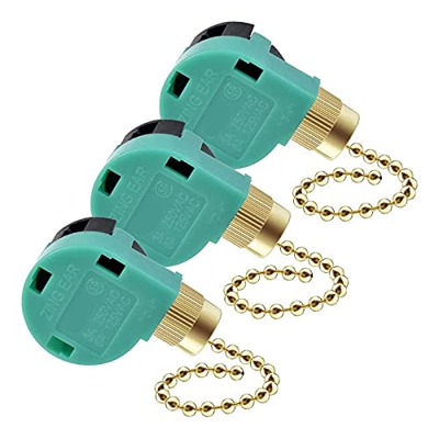 Bzocio 3 interruptores de ventilador de techo interruptor de control de velocidad de repuesto para ventilador de techo, lámparas de pared, luz armario