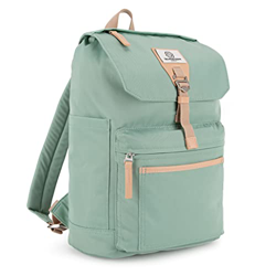 SEVENTEEN LONDON - Mochila 'Fulham' Moderna y Elegante en Verde Pastel, de diseño y Estilo clásico computadora portátil de hasta 13" precio