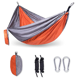 ZMJYH Banco de suspensión móvil, Hamaca al Aire Libre Camping Doble y Individual Jardín Swing Durmiente Mochila de Cuerda,2,270cm x 140cm en oferta