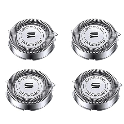 4 Paquete SH30 Cabezales de Repuesto Cabezales de reemplazo de Afeitadoras Compatible con Afeitadora Eléctrica de Series de 1000, 2000, 3000 Clic y Es