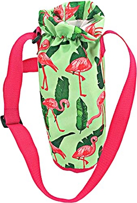 Nevera isotérmica suave decorada con cremallera para mantener su picnic fresco (portabotellas de flamenco rosa 1,5 L)