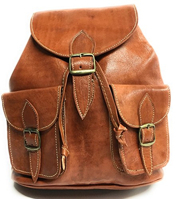 YOJAN PIEL | Mochila de Piel Para Mujer | Bolso Bandolera de Hombro con Varios Compartimentos | Casual y Vintage | De Piel Genuina 100% | Resistente, 
