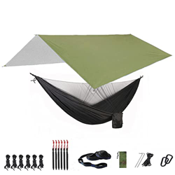ZMJYH Banco de suspensión móvil, Hamaca Acampar con Red de Arco y Plano de Rodadura, 118x118in Portátil Impermeable,1,290 x140cm en oferta