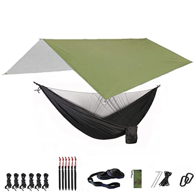 ZMJYH Banco de suspensión móvil, Hamaca Acampar con Red de Arco y Plano de Rodadura, 118x118in Portátil Impermeable,1,290 x140cm