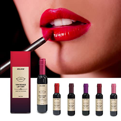 DOCT 6 Colores Larga Duración Impermeable Lápiz Labial Kit, Hidratante líquido Tattoo Lipstick Cosmético, Terciopelado Juego de Brillo de Labios, Rosa precio