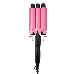 Bigoudi-Wacent - Rizador de pelo con turmalina, cerámica y temperatura ajustable, triple manguera de rizado, herramienta de peinado (25 mm) en oferta
