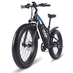 Bicicleta eléctrica GUNAI 26 '' 4.0 Fat Tire Mountain E-Bike 48V con batería extraíble de Iones de Litio de 17AH y Doble absorción de Impactos características