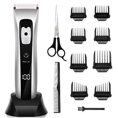 Maquina Cortar Pelo Profesional Cortapelos Hombre Recargable Inalámbrica con Peines 4-24 mm/Derecha/Izquierda Recortador Pelo Barba IPX6 Impermeable K