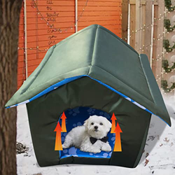 Casa al aire libre para perros y gatos, refugio plegable para mascotas, casa para gatos resistente intemperie impermeable, casa para gatos al aire lib precio
