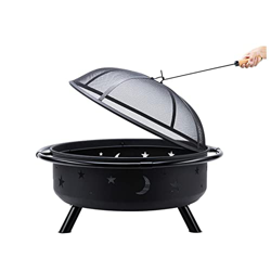 FGVDJ Parrilla de Barbacoa al Aire Libre con fogata, Chimenea de calefacción de carbón de Villa en el Patio, Parrilla de carbón de brasero para el hog en oferta