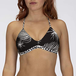 Hurley W Floreetah Adj Surf Top Partes De Arriba Bikini, Mujer, Black Palm, M características