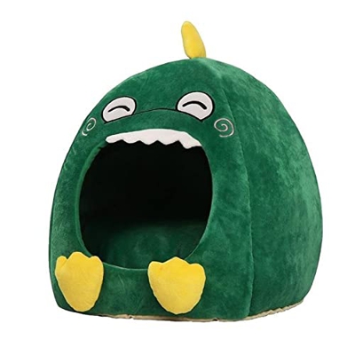 zlw-shop Camas Casa de Gato Casa Invierno Warm Fleece Soft Soft Dog Nest Cat Cave Tienda for Dormir Cama Gato (Color : Green, Size : Large)