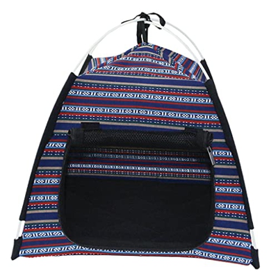 TISHITA Tienda de campaña para Mascotas al Aire Libre Casa de Tela Oxford con cojín para Dormir Transpirable Plegable Tipi Nido Perrera para Perros Ga