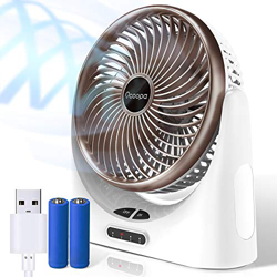 OCOOPA Ventilador de Mesa silencioso - USB con batería Recargable de 4000 mAh - Luz LED móvil - 3 Niveles - Ventilador Personal hogar, la Mesa y la Of precio