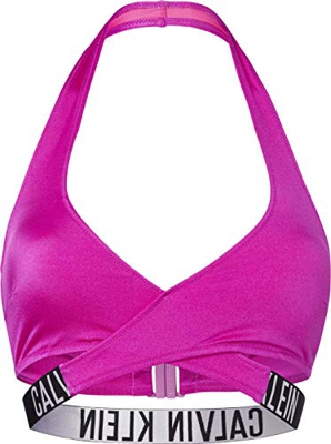 Calvin Klein Crossover Bralette-rp Parte Superior de Bikini, Fucsia Verano, M para Mujer