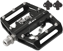 TacoBey Pedales de Bicicleta compatibles con Shimano SPD Mountain Clipless Pedales, 3 sellados, Antideslizantes, de Fibra de Nailon Ligera y de aleaci precio
