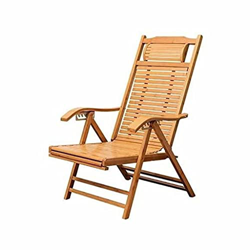 YYSS Mecedora Plegable Silla de salón jardín hogar bambú Ocio listón Ancho Plegable Almuerzo Silla Perezosa Silla de Sol características