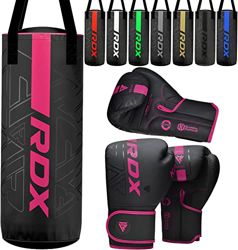 RDX Niños Saco de Boxeo 2ft y Guantes para Entrenamiento, Junior Kara Bolsa de Boxeo para Muay Thai, MMA, Sparring, Kick Boxing, Artes Marciales, Punc características
