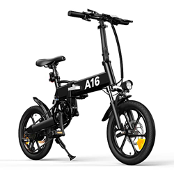 Bicicleta eléctrica Plegable ADO A16, Bicicleta eléctrica para Ciudad de 250 W, con Batería Extraíble de 36 V / 7,8 Ah, Caja de Cambios Shimano de 7 V características