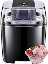 Heladera, 1.5L Maquina de helado, Máquina para postres de frutas heladas, Con Libro de Recetas, Preparado Helados Sanos en 15 a 30 Minutos, Negro en oferta