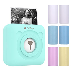 Bisofice mini impresora para movil,PeriPage Mini Pocket Wireless BT Impresora térmica Imagen Foto Etiqueta Nota Impresora de papel de recibo con 6 rol precio