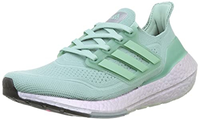 adidas Ultraboost 21 W, Zapatillas para Correr Mujer, Hazy Green Hazy Green Blue Oxide, 39 1/3 EU