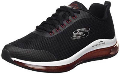 Skechers Skech-air Element 2.0, Zapatillas Bajas Hombre, Azul (Black Mesh/Red Synthetic Trim Bkrd), 44 EU