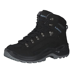 Lowa Renegade GTX Mid - Botas de senderismo para mujer, Negro y azul hielo., 41.5 EU características