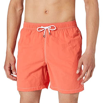 Hackett London Core Solid Volley Bañador, 179 Coral, S para Hombre