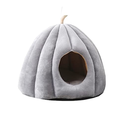 zlw-shop Camas Cara de Cueva cálida Cama de la Cueva Cama con Capucha Cama de Perro Casa de Perrera Calentamiento Cubierta Casa de Dormir Cojín Pequeñ precio