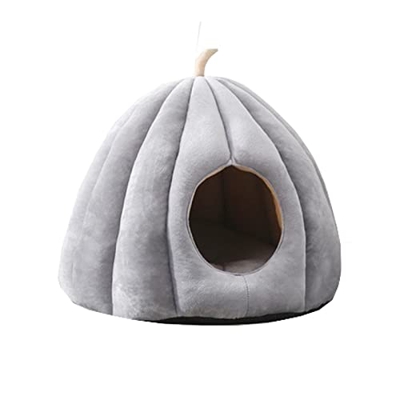 zlw-shop Camas Cara de Cueva cálida Cama de la Cueva Cama con Capucha Cama de Perro Casa de Perrera Calentamiento Cubierta Casa de Dormir Cojín Pequeñ