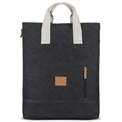 Johnny Urban Mochila Mujer y Hombre Antracita Sam Mochilas Modernas De Lona de Algodón para la Uni, Oficina, Instituto u Ocio - Bolso Morral con Compa en oferta