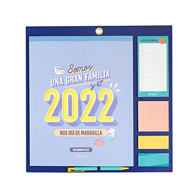 Mr. Wonderful Calendario familiar - Somos una gran familia y el 2022 nos irá de maravilla, Multicolor (WOA11268ES)