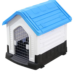 HYJBGGH Casa para Perros Al Aire Libre, Resistente A La Intemperie con Puerta Perrera Pequeños Y Medianos, Cachorros Duradera Fácil De Montar, Casas G características