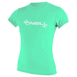 O'Neill Wetsuits WMS Basic Skins - Camiseta de Manga Corta para Mujer, Mujer, Camisa, 3547-216-S, Aqua Claro, S características