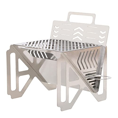 Cyhamse Estufa de camping multifunción, plegable, de acero inoxidable, estufa portátil