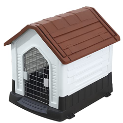 HYJBGGH Casa para Perros Al Aire Libre, Caseta De Plástico Resistente A La Intemperie, Refugio Duradero Mascotas, Pequeños, Medianos Y Grandes, Subter precio