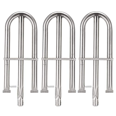 Gaeirt Tubo de Parrilla, Quemadores de Parrilla Antióxido Universal Acero Inoxidable 3 Piezas Accesorios de Parrilla 44x17cm para una Llama 3019l 3019