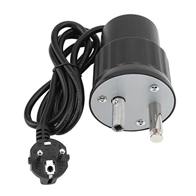 Caiqinlen Motor de Barbacoa, Aluminio de Poco Ruido Negro Motor de Barbacoa para Barbacoa para Comida Campestre(Estándar Europeo 220V)