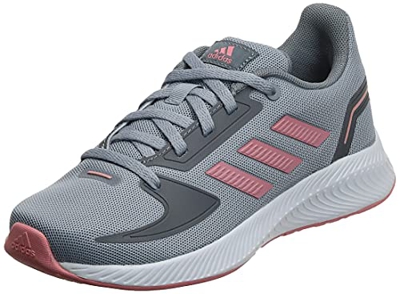 adidas Runfalcon 2.0, Road Running Shoe, Halo Silver/Super Pop/Grey, 39 1/3 EU