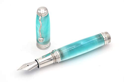 Lépine Atelier - Pluma estilográfica de resina india, color azul y verde precio