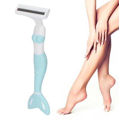 Removedor de Vello Manual para Mujeres Aseo íntimo Cuchilla de Depilación para Mujeres Piel Multiusos Bloom Forma de Cola de Pez Acero Inoxidable Afei