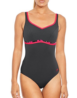Speedo Sculpture Contourluxe mujer, Multicolor (Oxid Grey/Psycho Red), 44 (Talla fabricante: 44)
